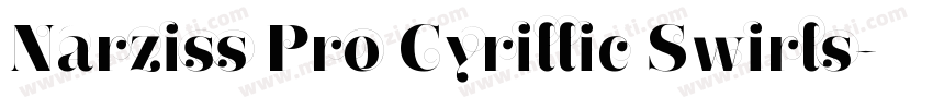 Narziss Pro Cyrillic Swirls字体转换